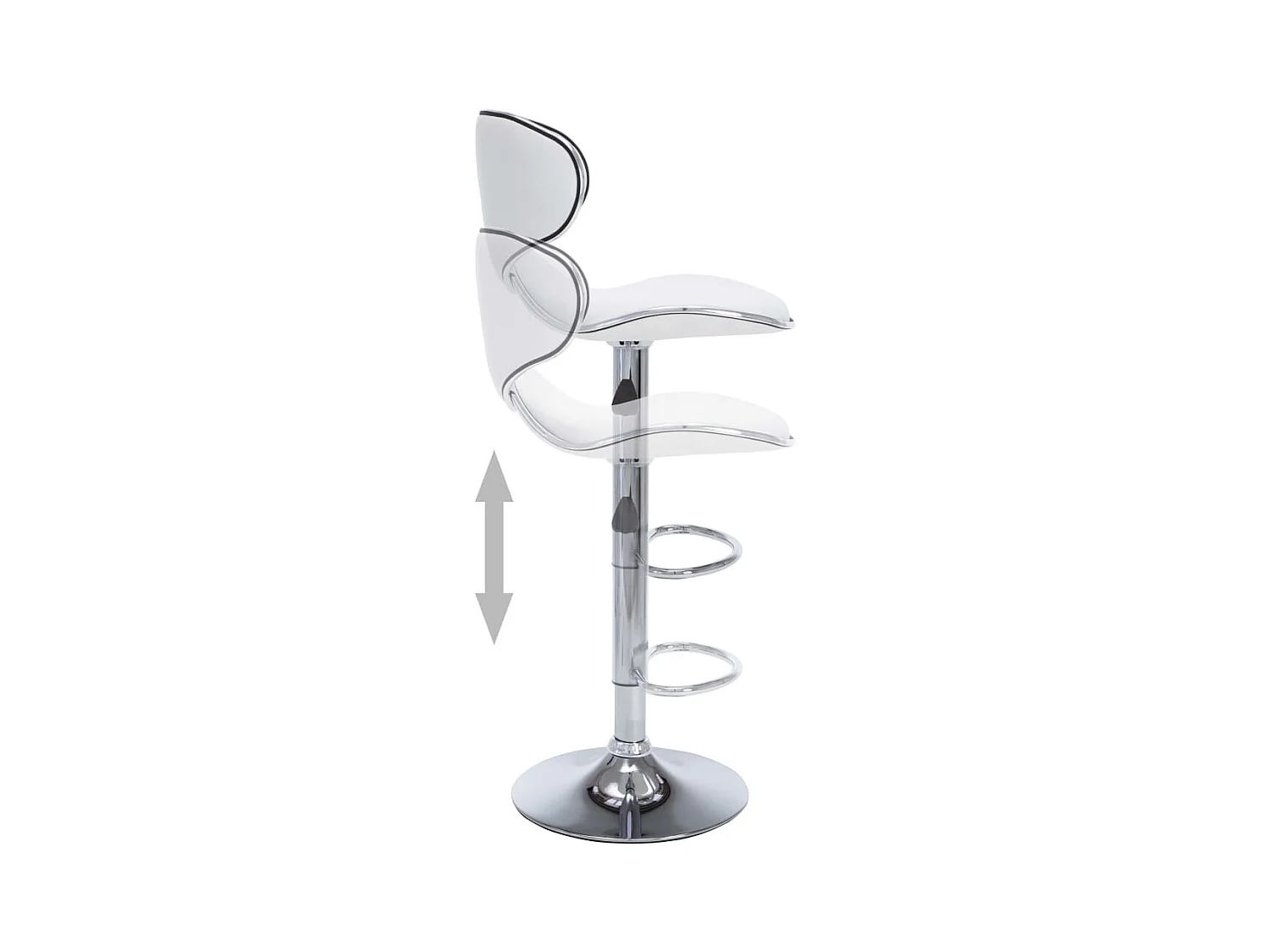 Barstoelen 2 st kunstleer wit