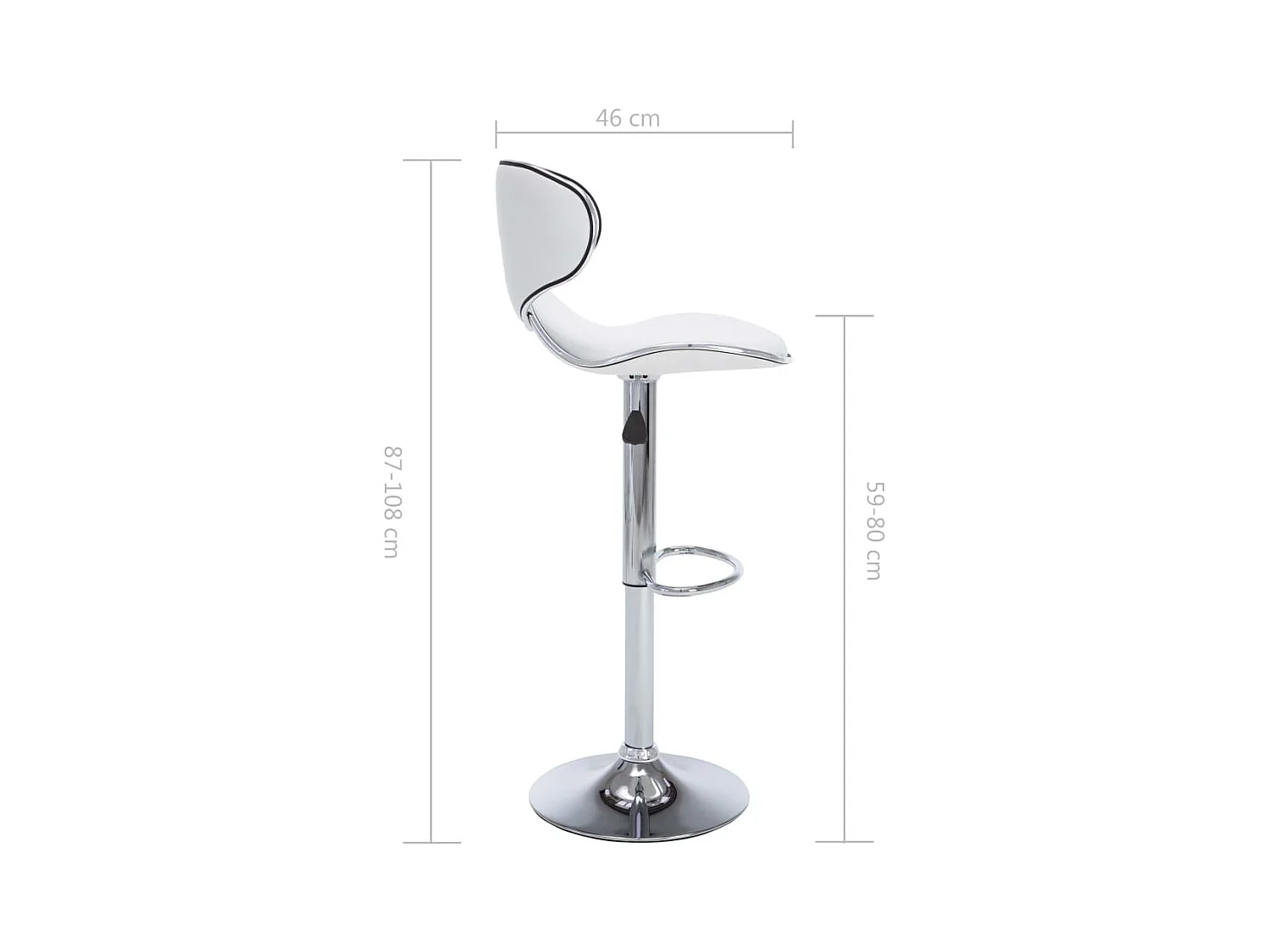 Barstoelen 2 st kunstleer wit