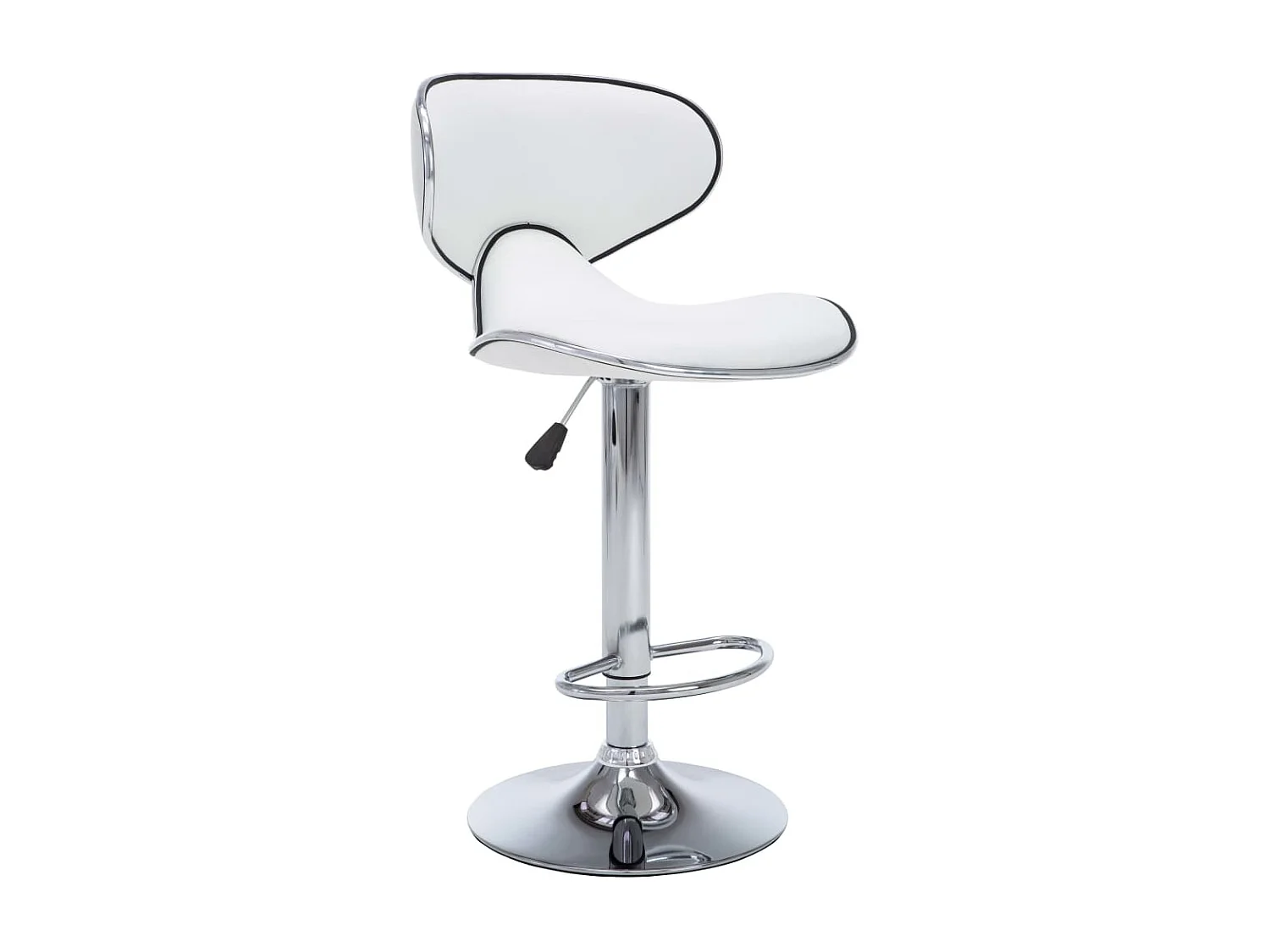 Tabourets de bar 2 pcs Blanc Similicuir Cobra