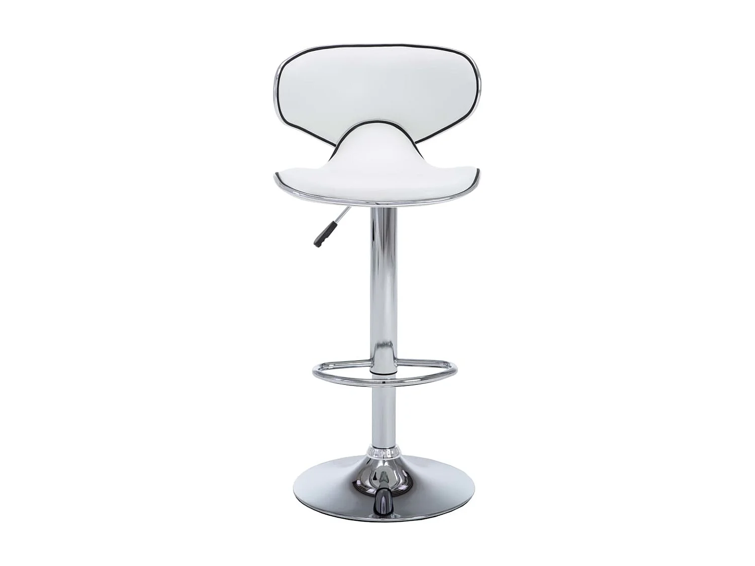 Tabourets de bar 2 pcs Blanc Similicuir Cobra