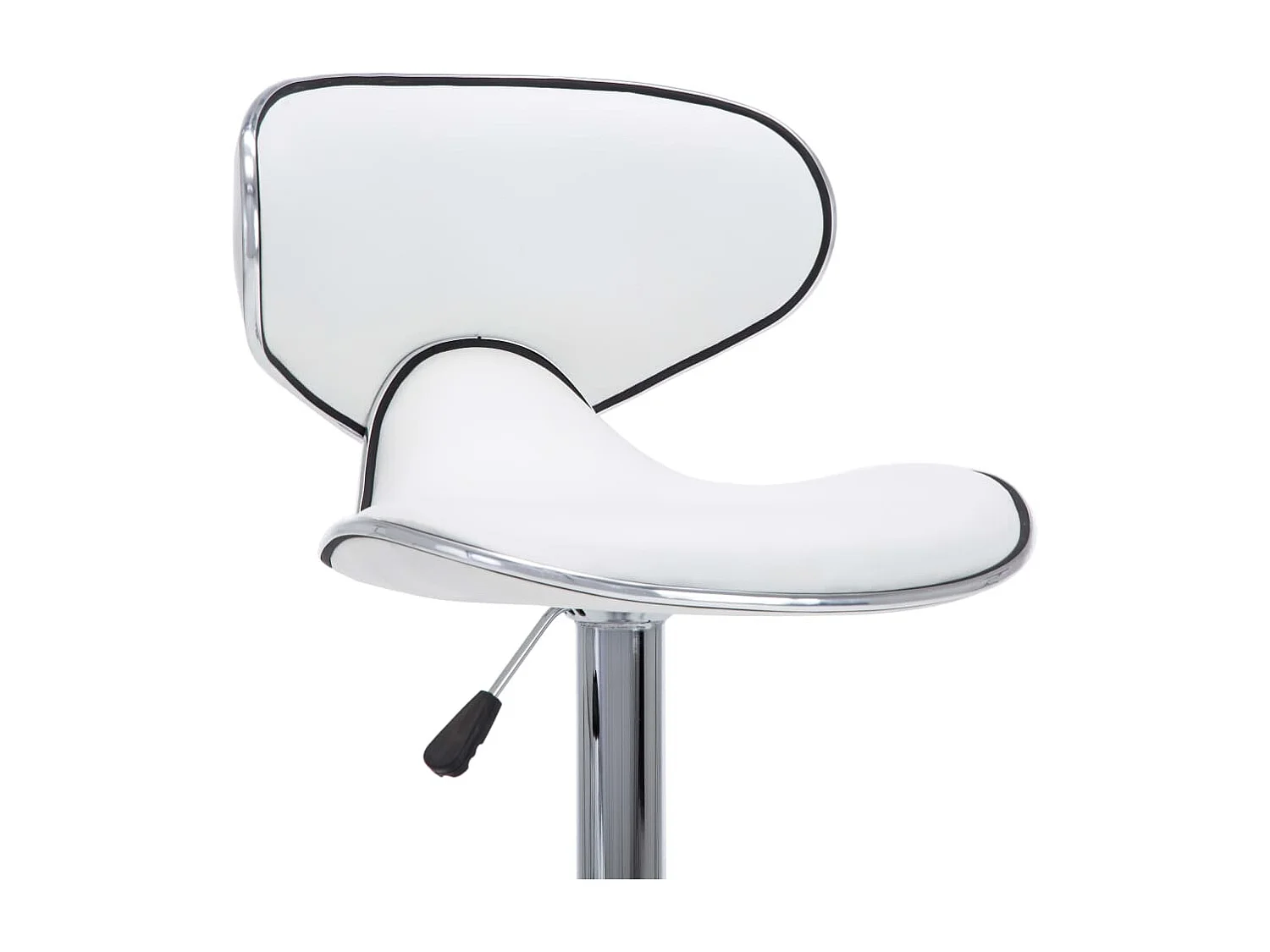 Tabourets de bar 2 pcs Blanc Similicuir Cobra