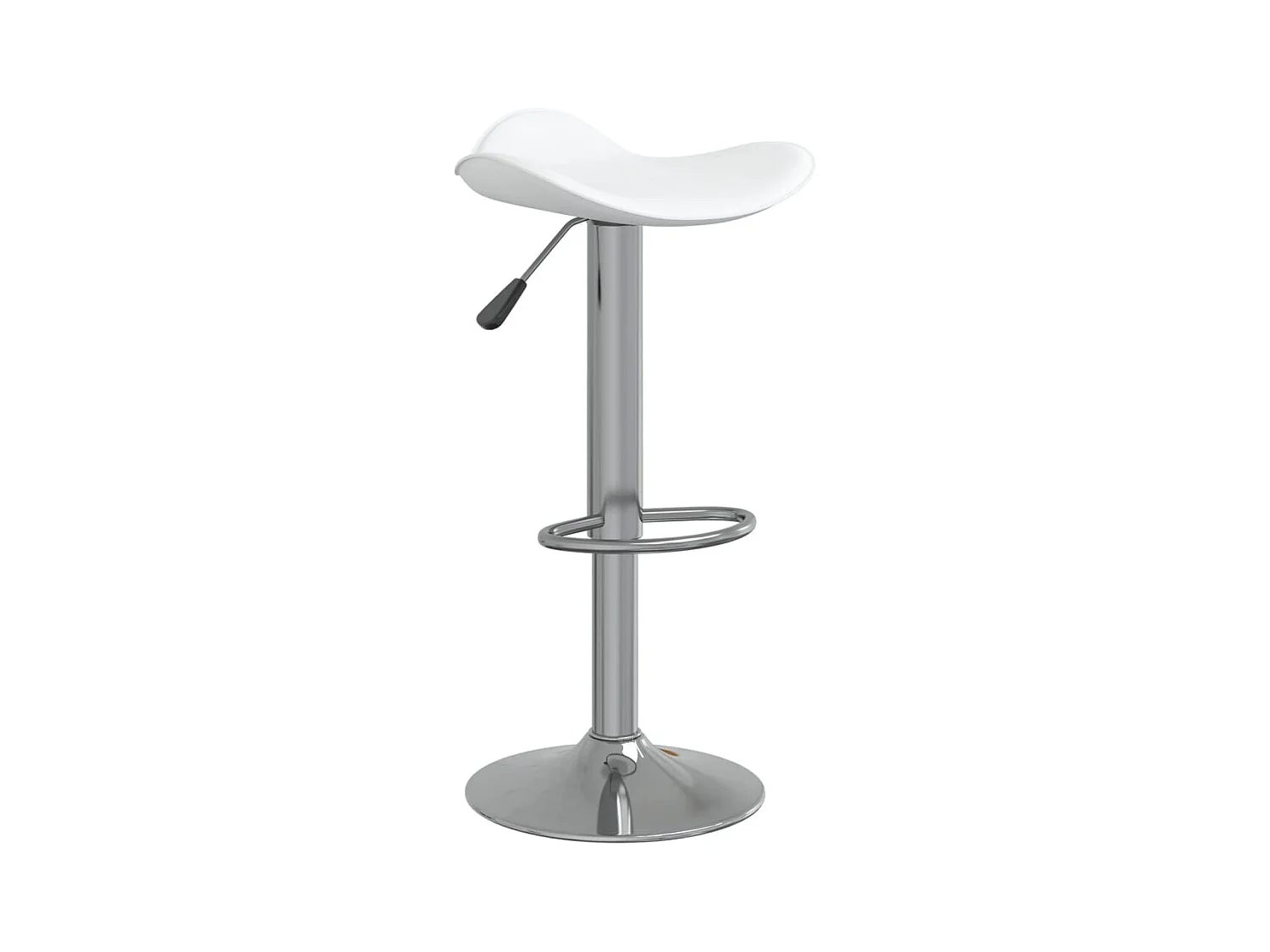 Tabouret de bar Blanc Acier chromé et cuir artificiel