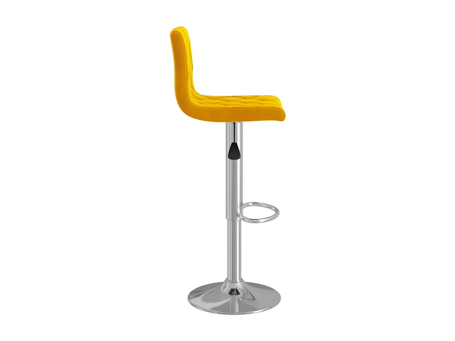 Tabourets de bar 2 pcs Jaune moutarde Velours 8
