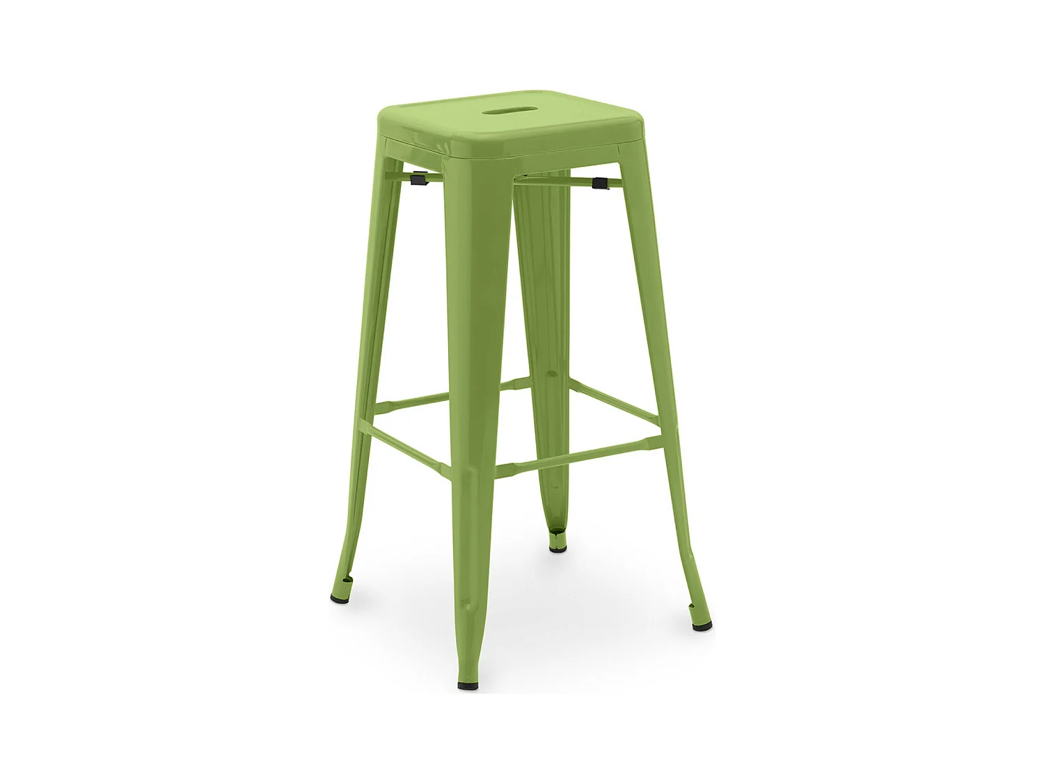 Tabouret haut industriel acier mat renforcé Kalax 76cm --Couleur Vert kaki