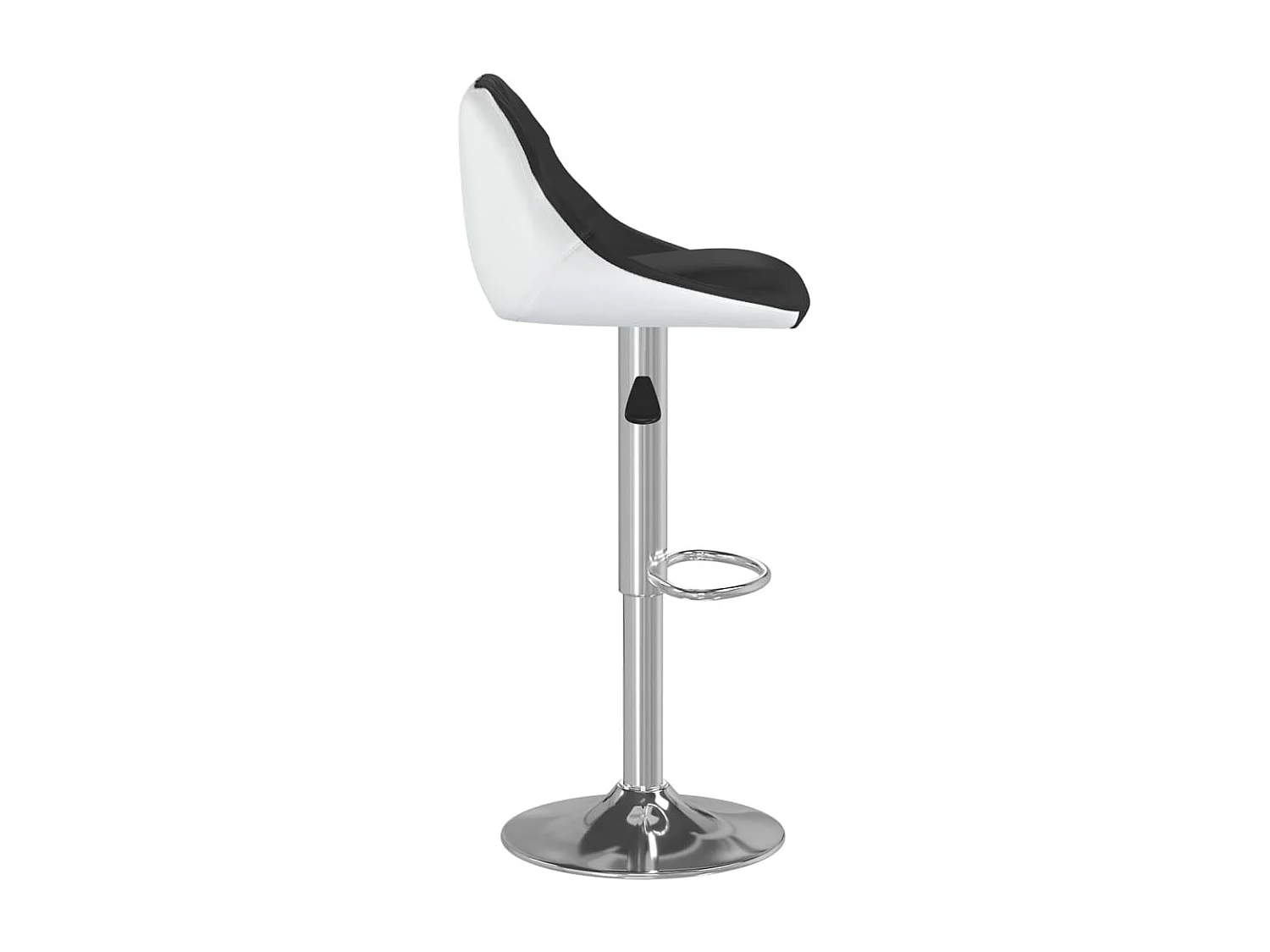 Tabourets de bar 2 pcs Noir et blanc Similicuir Sacha