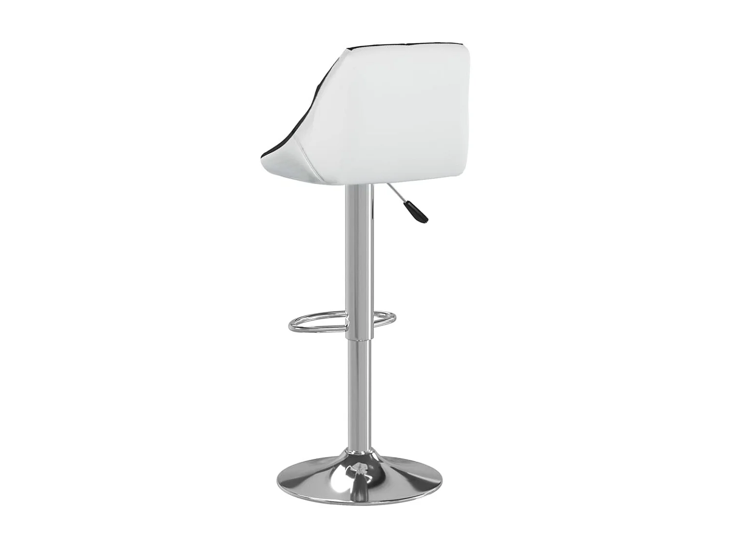 Tabourets de bar 2 pcs Noir et blanc Similicuir Sacha