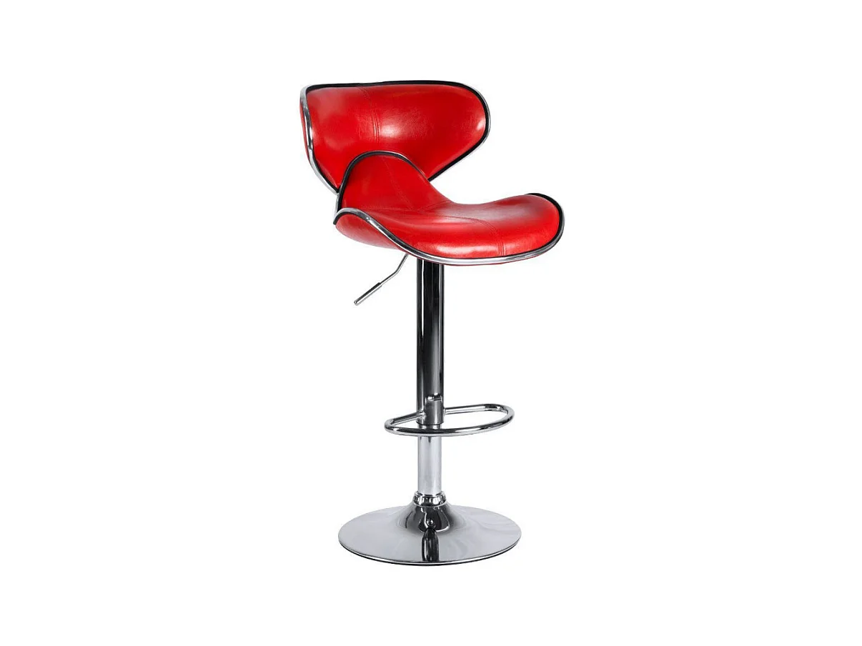 Tabouret simili rouge Kora - Lot de 2