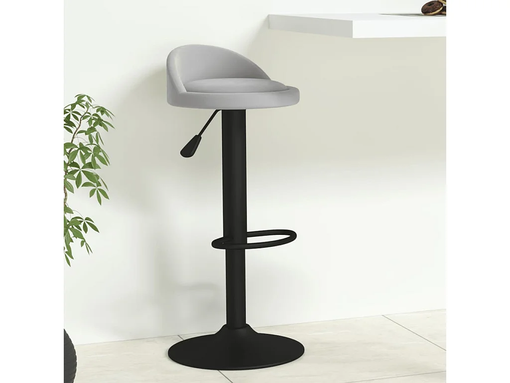 Tabouret de bar Gris clair Velours Ruza