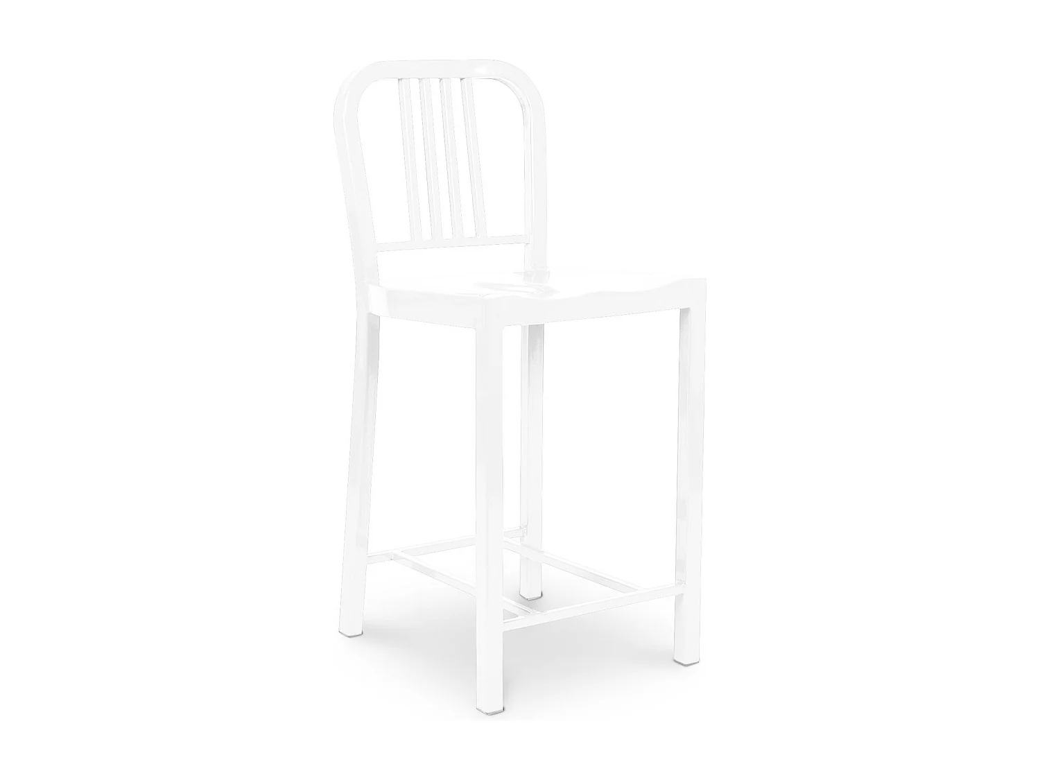 Naviko design aluminium kruk 60 cm-Kleur Wit