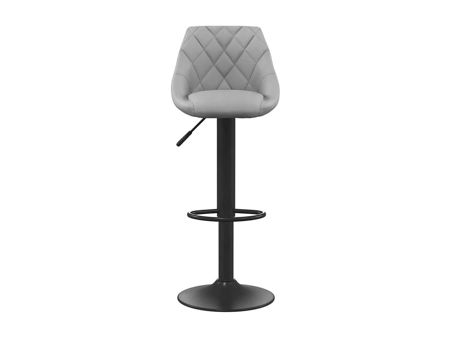 Tabourets de bar 2 pcs Gris clair Velours 6