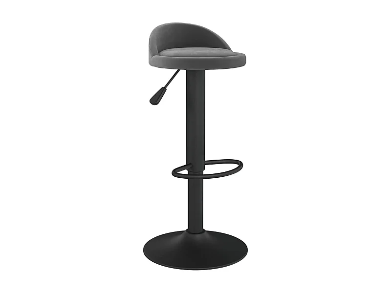Tabouret de bar Gris foncé Velours Ruza