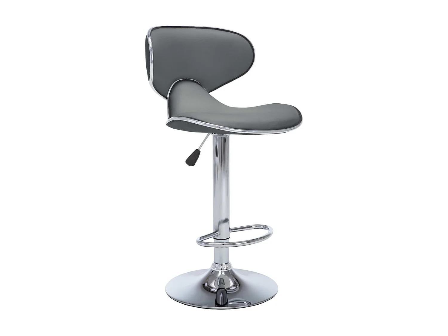 Tabourets de bar 2 pcs Gris Similicuir Cobra