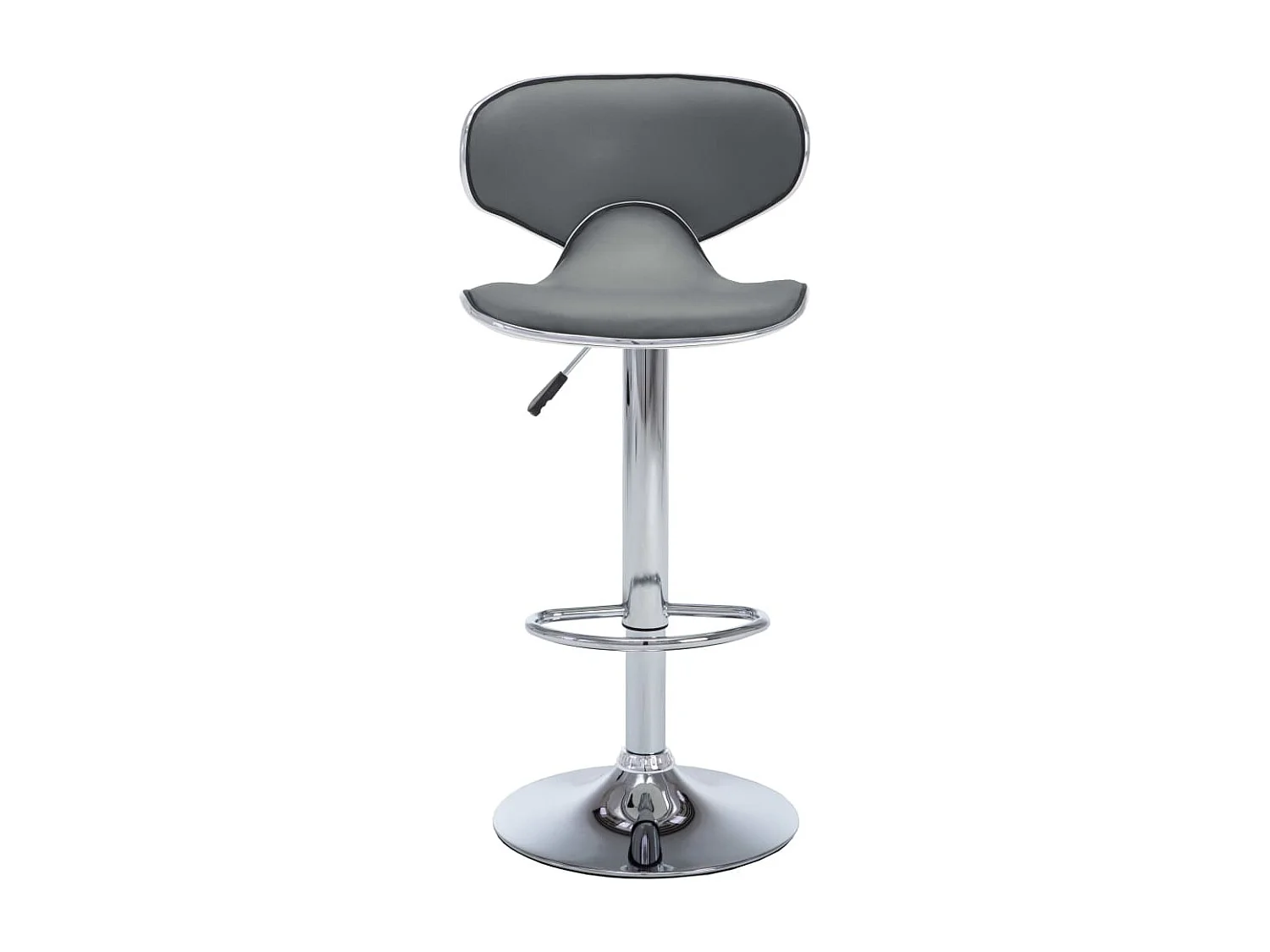 Tabourets de bar 2 pcs Gris Similicuir Cobra