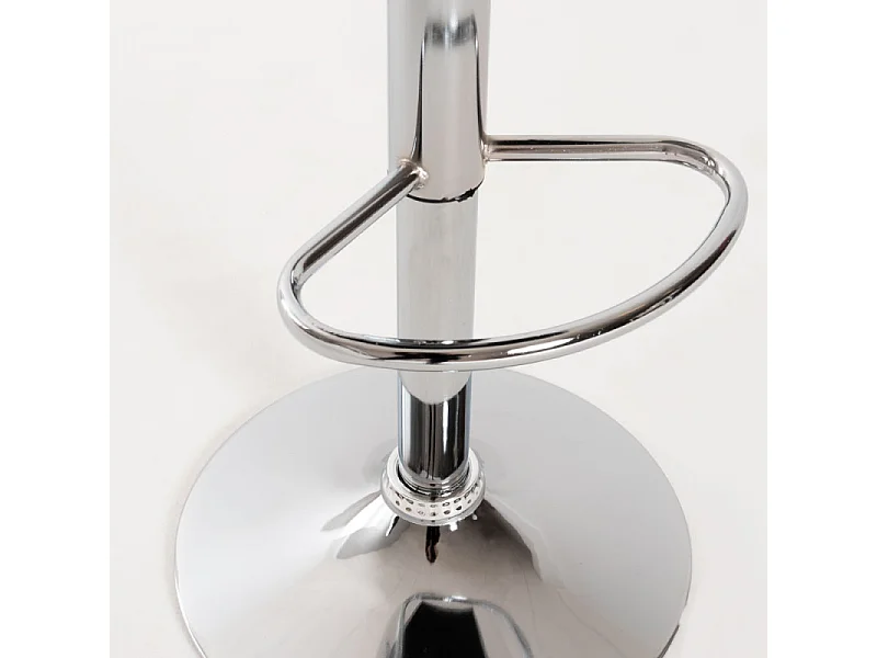 Tabouret confortable simili cuir capitonné blanc Joy - Lot de 2