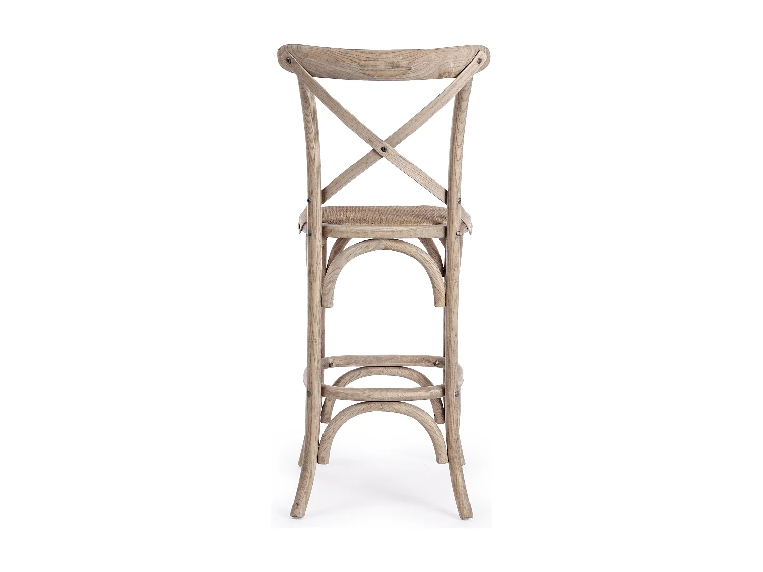 Tabouret de bar gris naturel Cross hauteur d'assise 73cm
