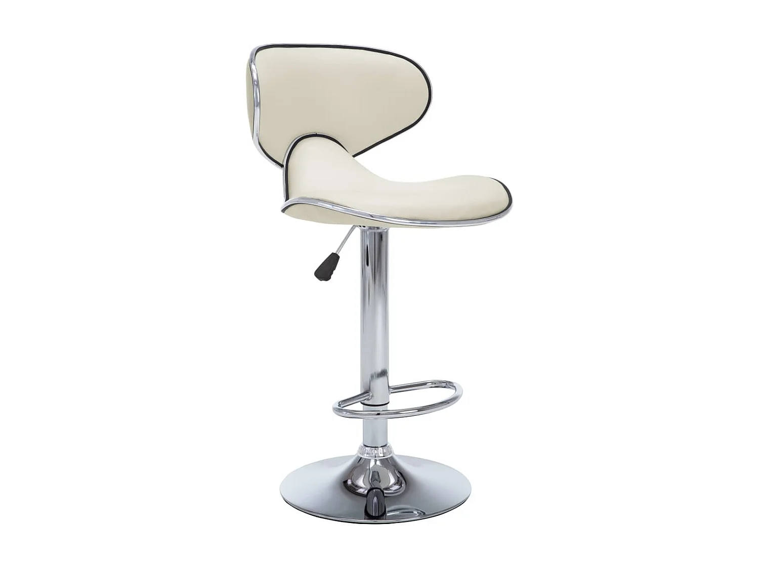 Tabourets de bar 2 pcs Crème Similicuir Cobra