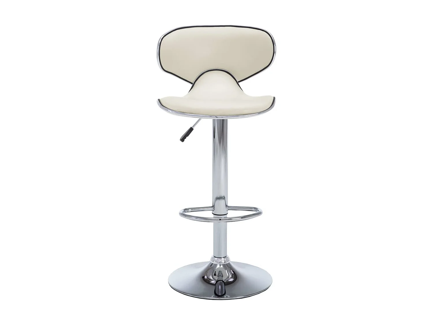 Tabourets de bar 2 pcs Crème Similicuir Cobra