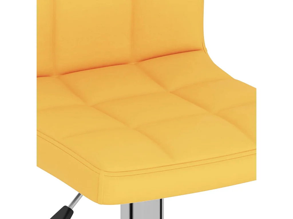 Tabourets de bar 2 pcs Jaune moutarde Tissu 2