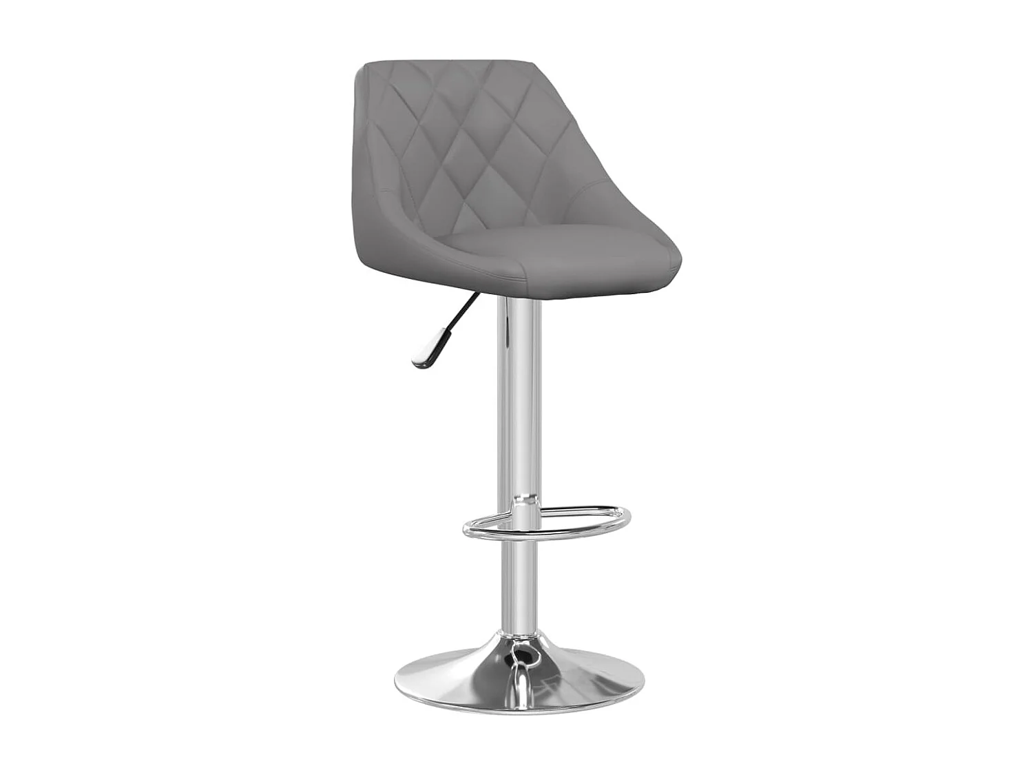 Tabourets de bar 2 pcs Gris Similicuir 20
