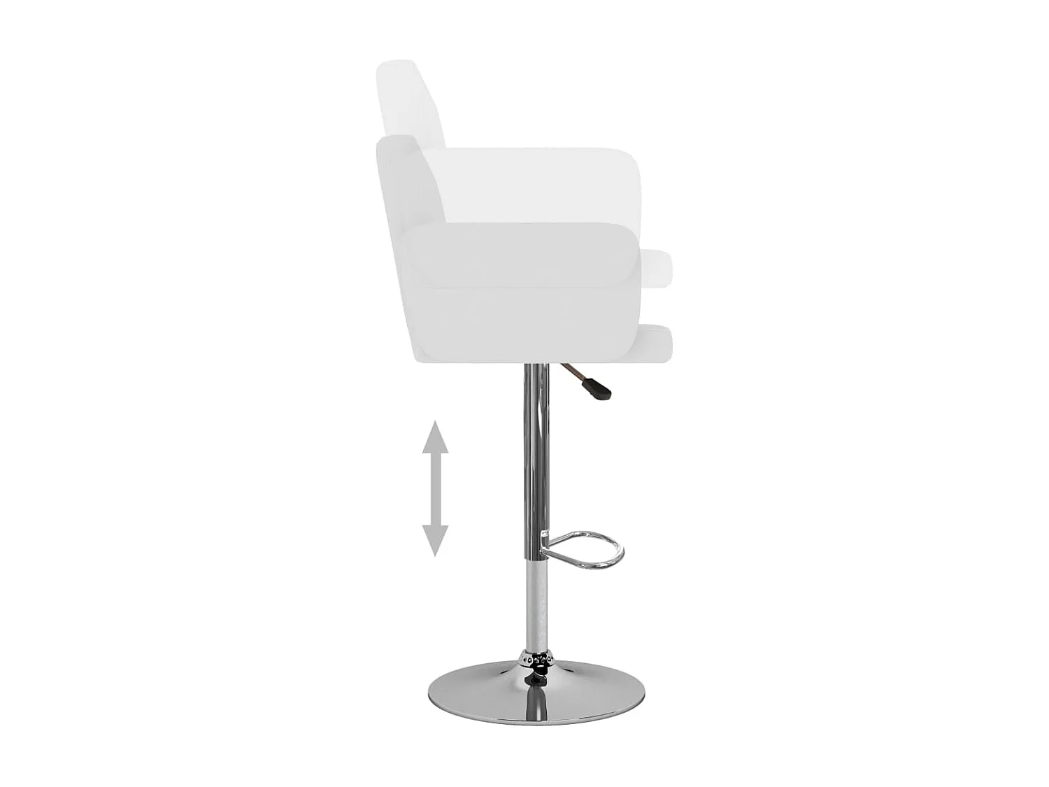 Tabourets de bar 2 pcs Blanc Similicuir 10