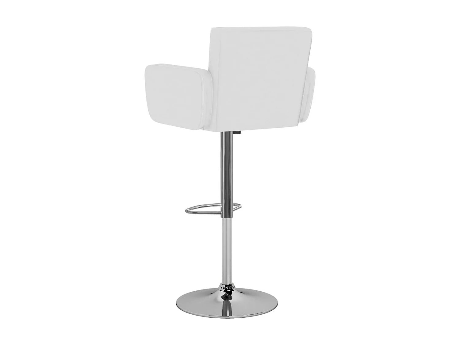 Tabourets de bar 2 pcs Blanc Similicuir 10