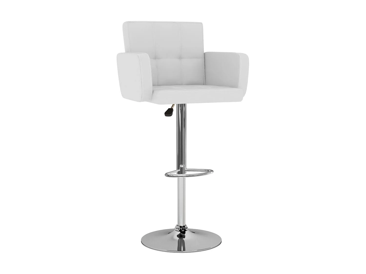 Tabourets de bar 2 pcs Blanc Similicuir 10