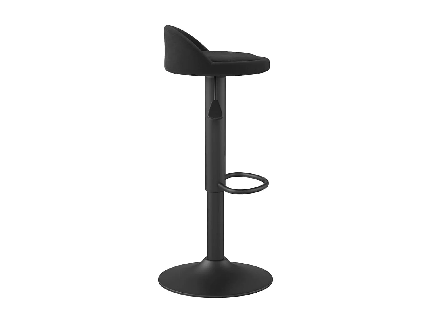Tabourets de bar 2 pcs Noir Velours Ruza