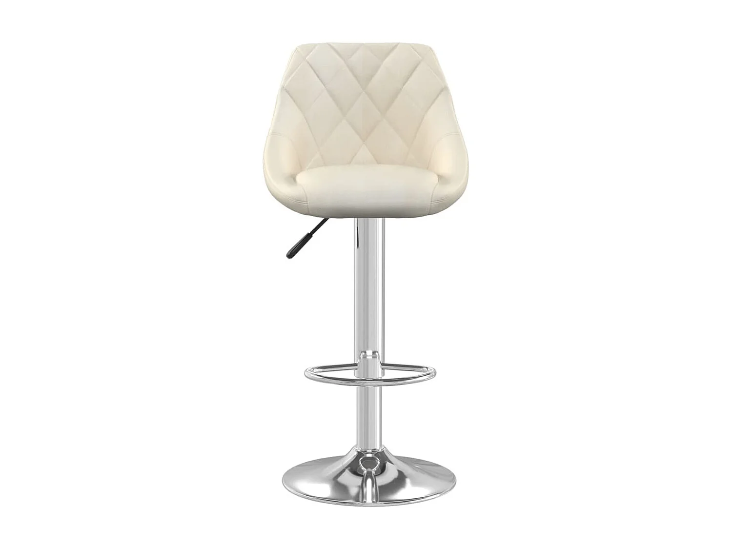 Tabourets de bar 2 pcs Crème Velours 3