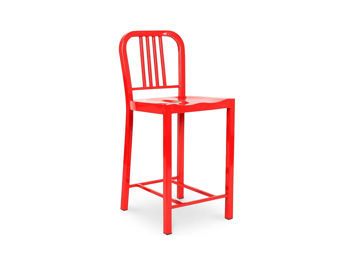 Tabouret design en aluminium Naviko 60cm-Couleur Rouge