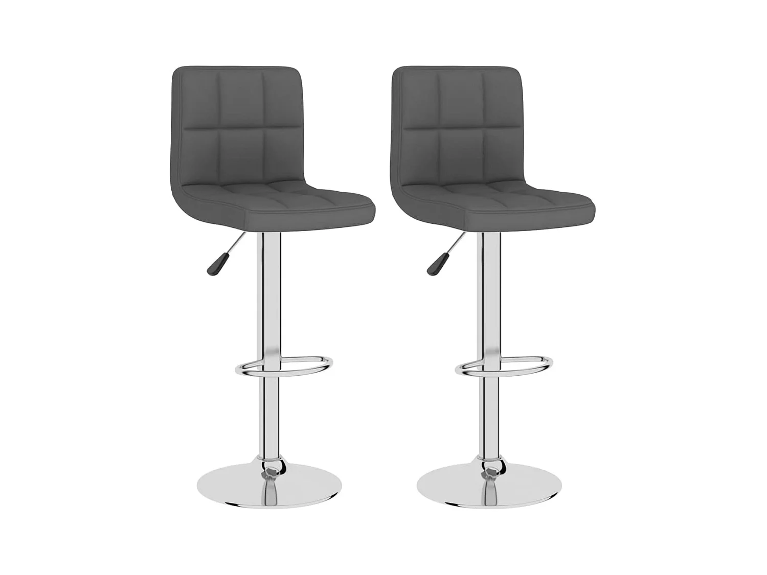 Tabourets de bar 2 pcs Gris foncé Tissu 10