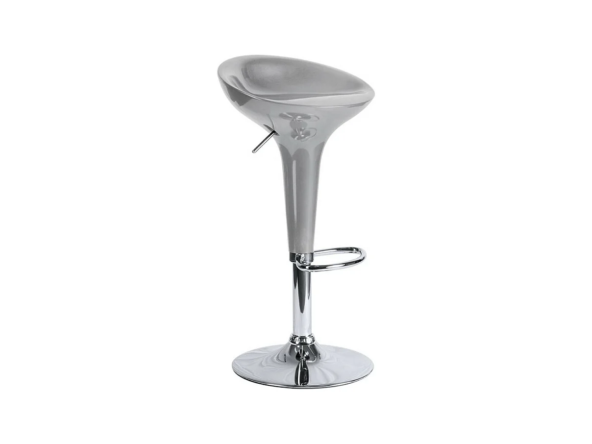 Tabouret gris brillant Vingo - Lot de 2
