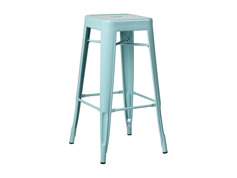 Kontoir taburete de acero beige brillante 76 cm-Color Azul claro