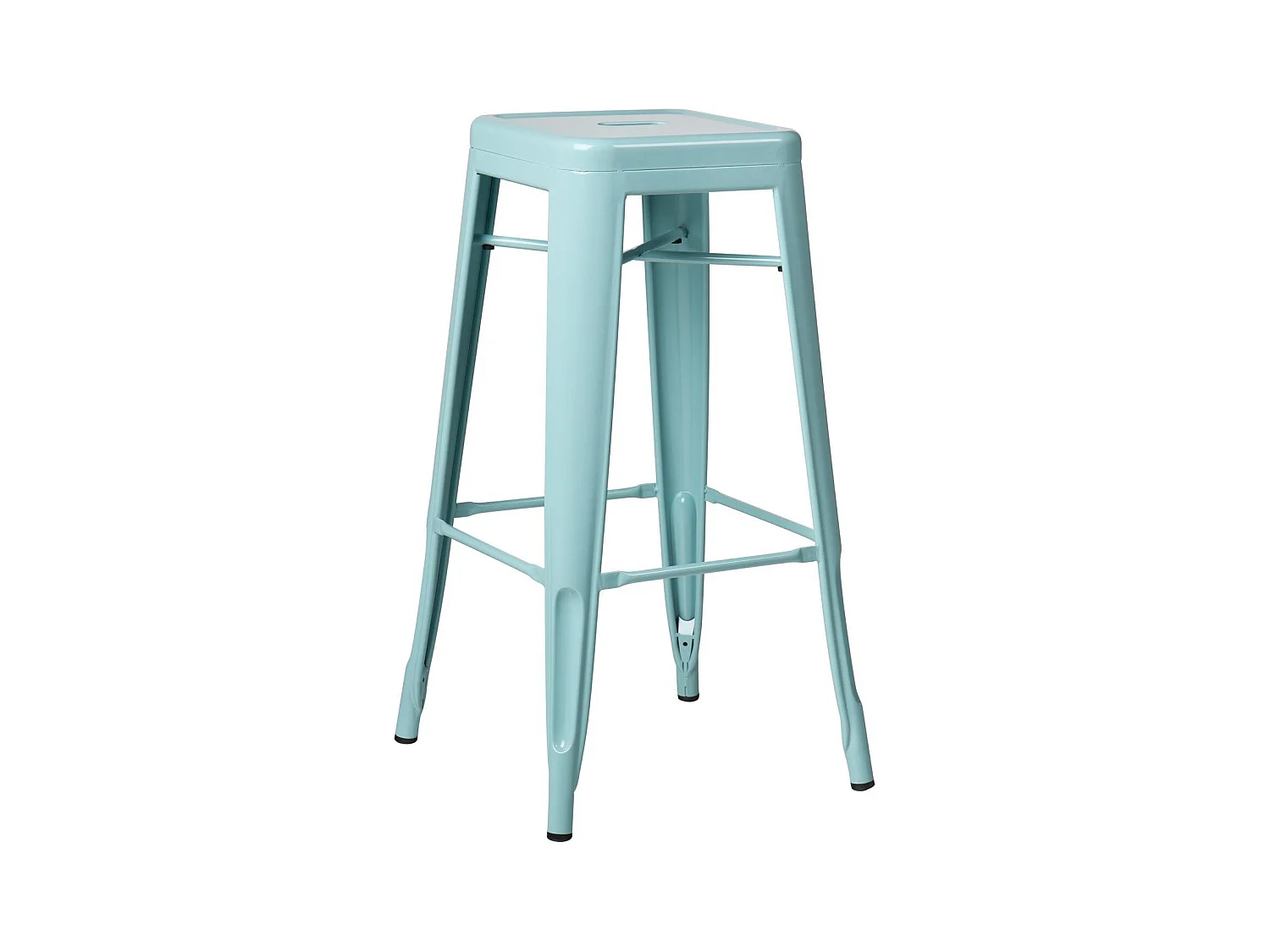 Kontoir taburete de acero beige brillante 76 cm-Color Azul claro