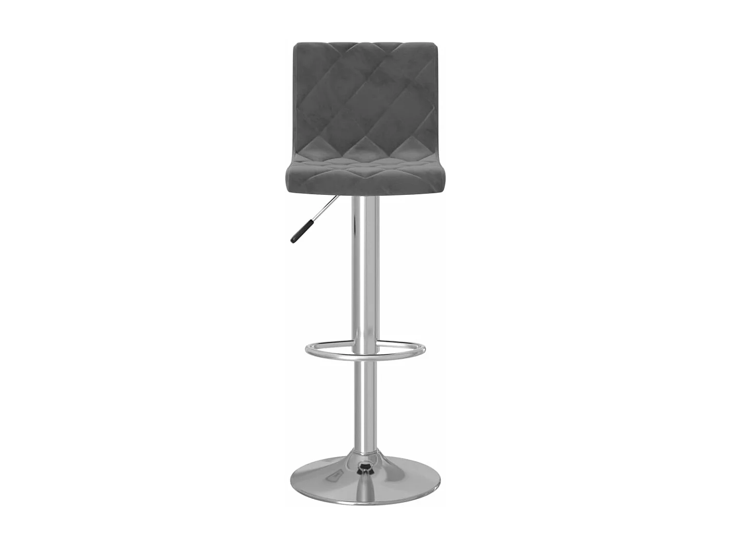 Tabourets de bar 2 pcs Gris foncé Velours 8