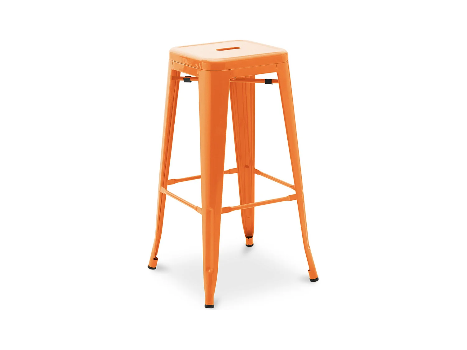Kalax versterkte mat stalen industriële hoge kruk 76 cm - Top van het assortiment-Kleur Oranje
