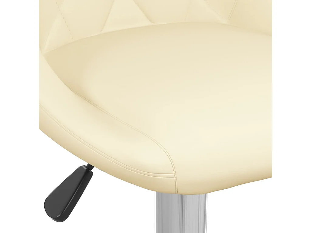 Tabourets de bar 2 pcs Crème Similicuir 15