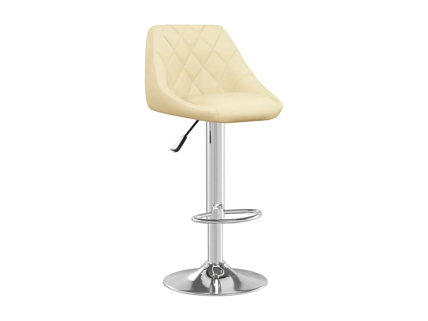 Tabourets de bar 2 pcs Crème Similicuir 15