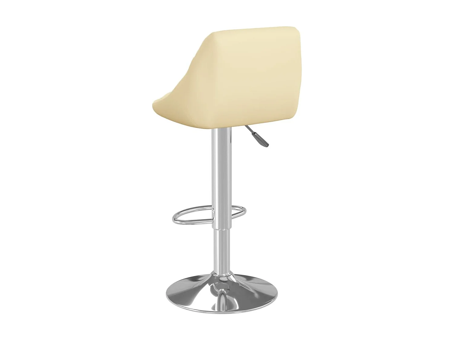 Tabourets de bar 2 pcs Crème Similicuir 15