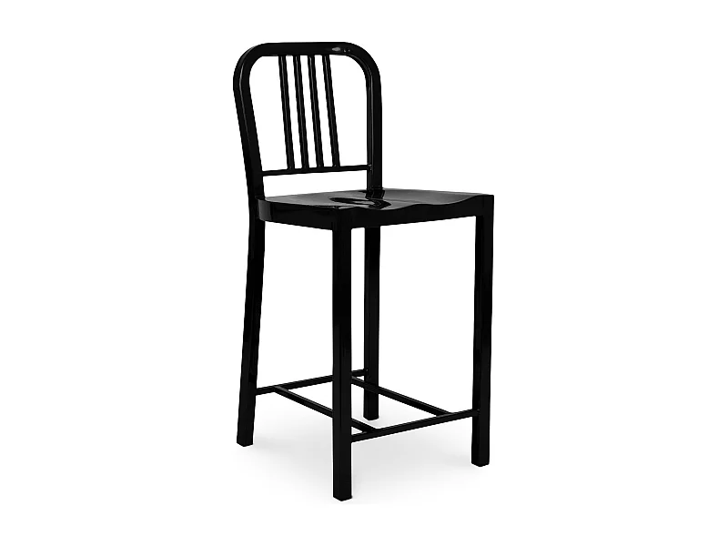 Tabouret design en aluminium Naviko 60cm-Couleur Noir