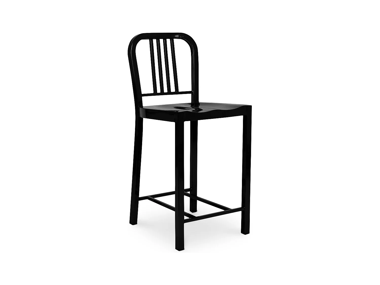 Tabouret design en aluminium Naviko 60cm-Couleur Noir