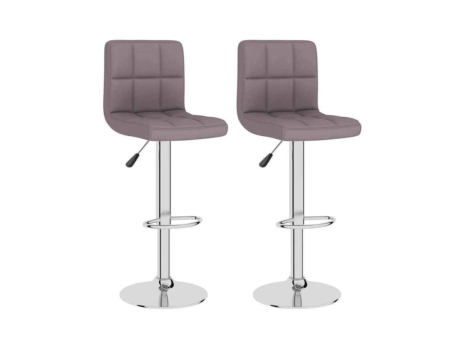 Tabourets de bar 2 pcs Taupe Tissu 7
