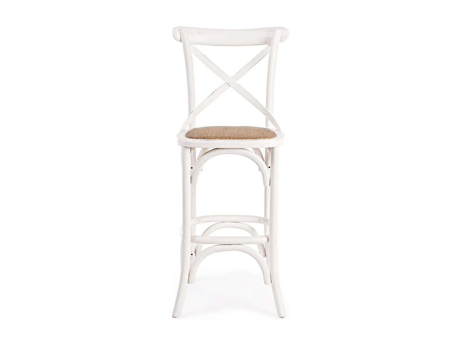 Tabouret de bar blanc Cross hauteur d'assise 73cm