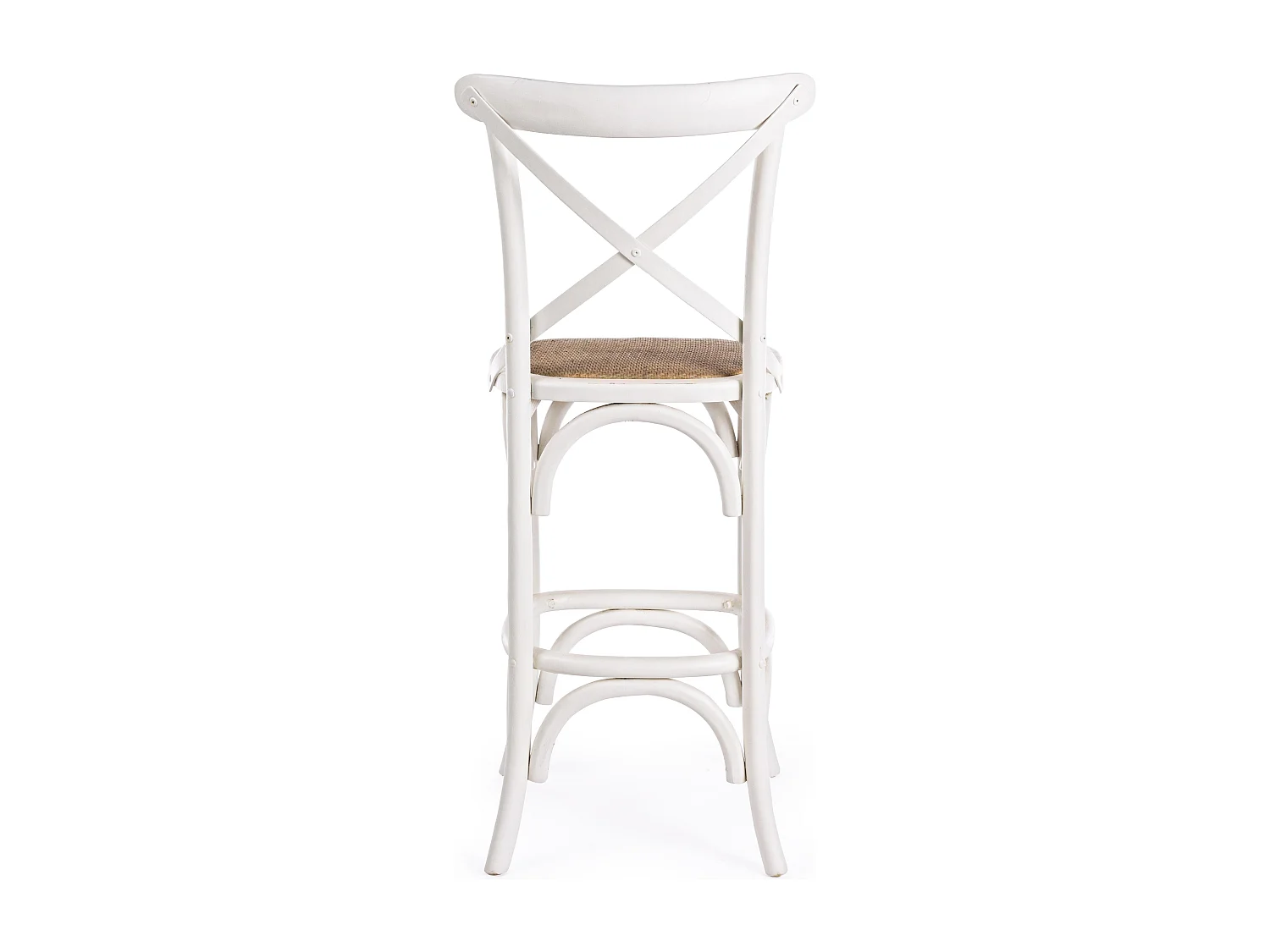 Tabouret de bar blanc Cross hauteur d'assise 73cm