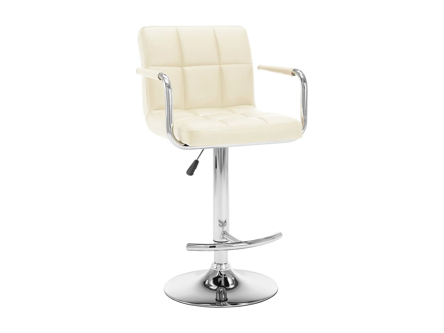 Tabourets de bar 2 pcs Crème Similicuir 17