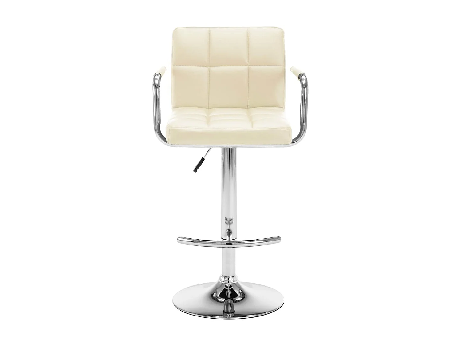 Tabourets de bar 2 pcs Crème Similicuir 17