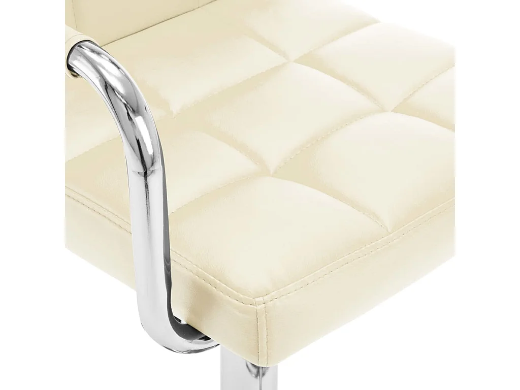 Tabourets de bar 2 pcs Crème Similicuir 17