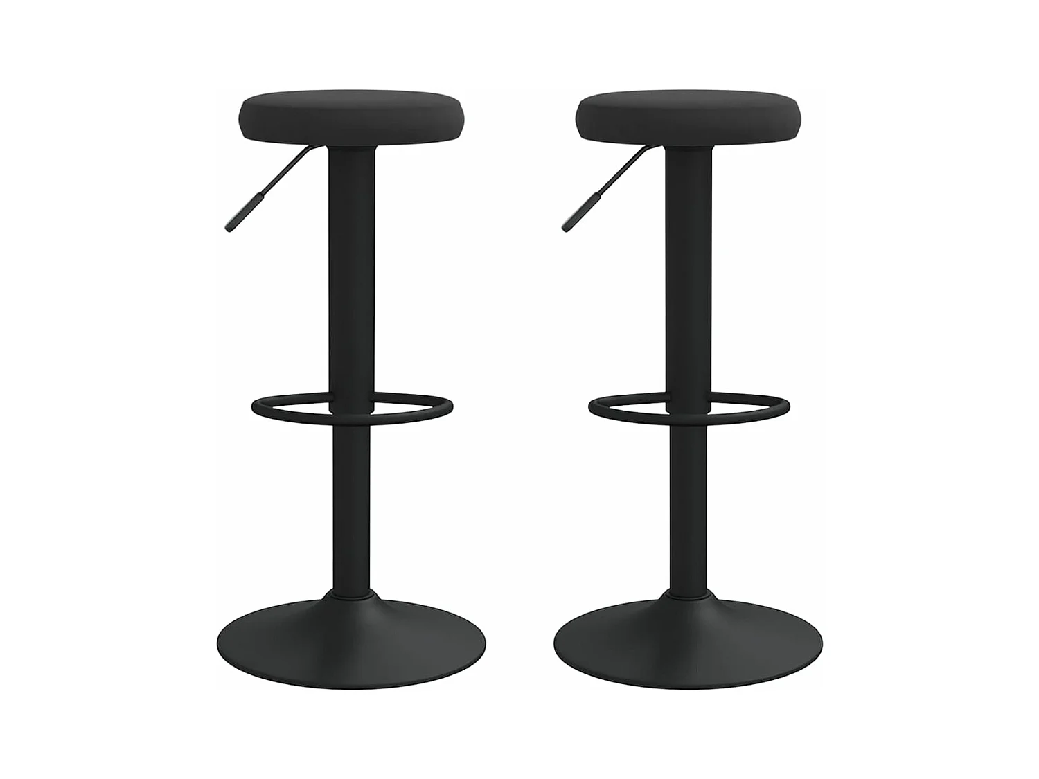 Tabourets de bar 2 pcs Noir Velours 6