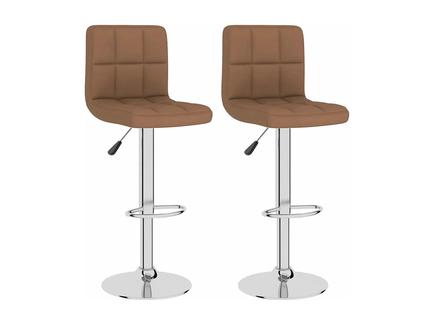 Tabourets de bar 2 pcs Marron Tissu
