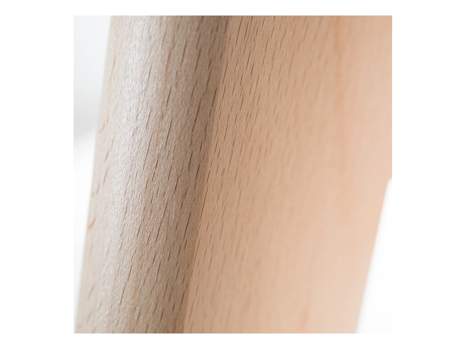 Tabouret haut nordique coussin simili cuir rose clair et pieds hêtre clair Tula 76cm