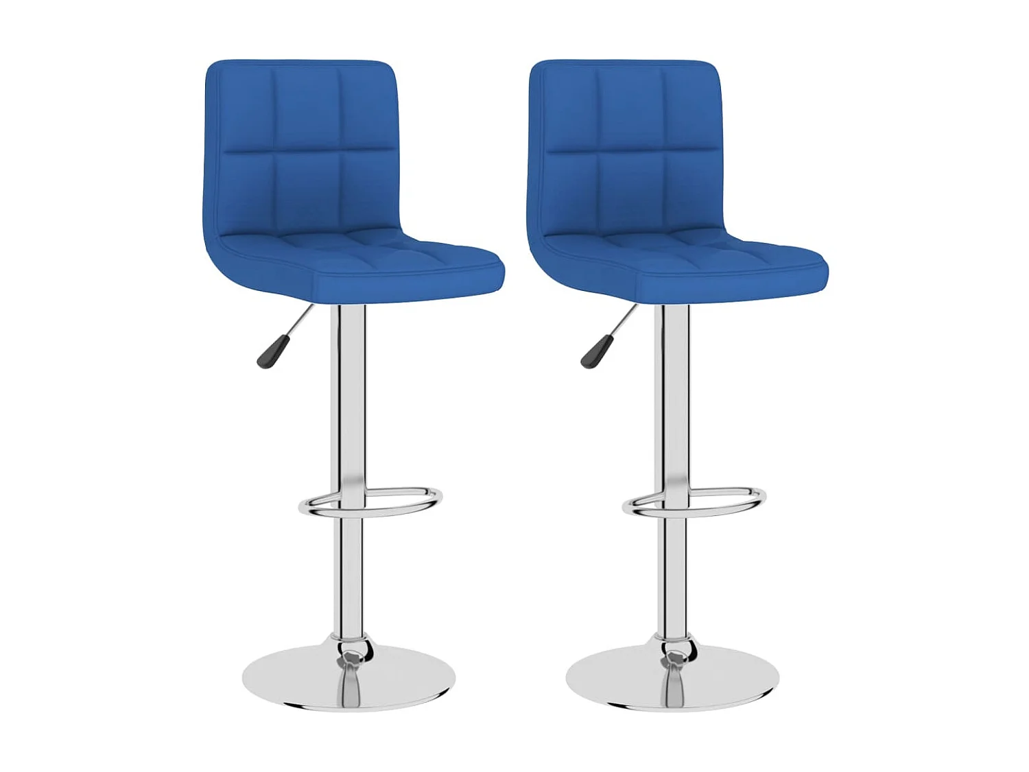 Tabourets de bar 2 pcs Bleu Tissu